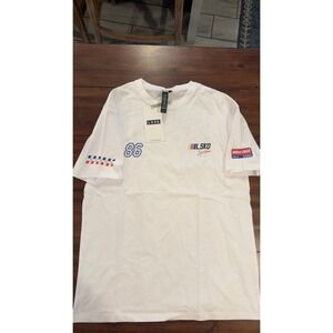 LSKD Redline FLXCotton‎ Tee Oversize White Unisex Sportswear S USST00835 NEW NWT